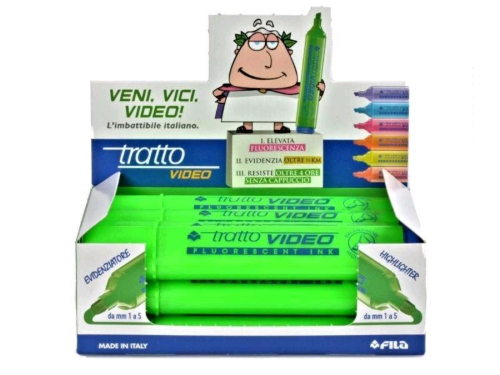 FILA EVIDENZIATORE TRATTO VIDEO VERDE 12 Pz